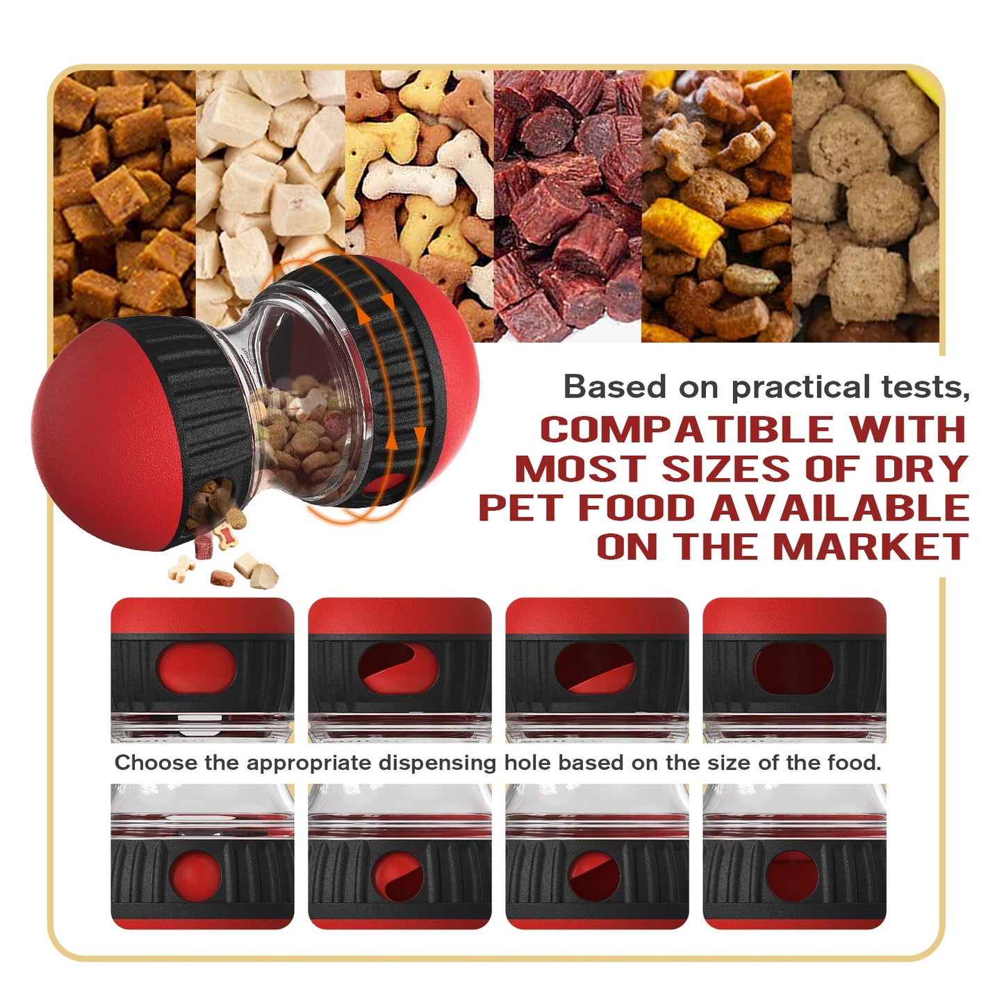 Pet Ball Adjustable Treat Container 