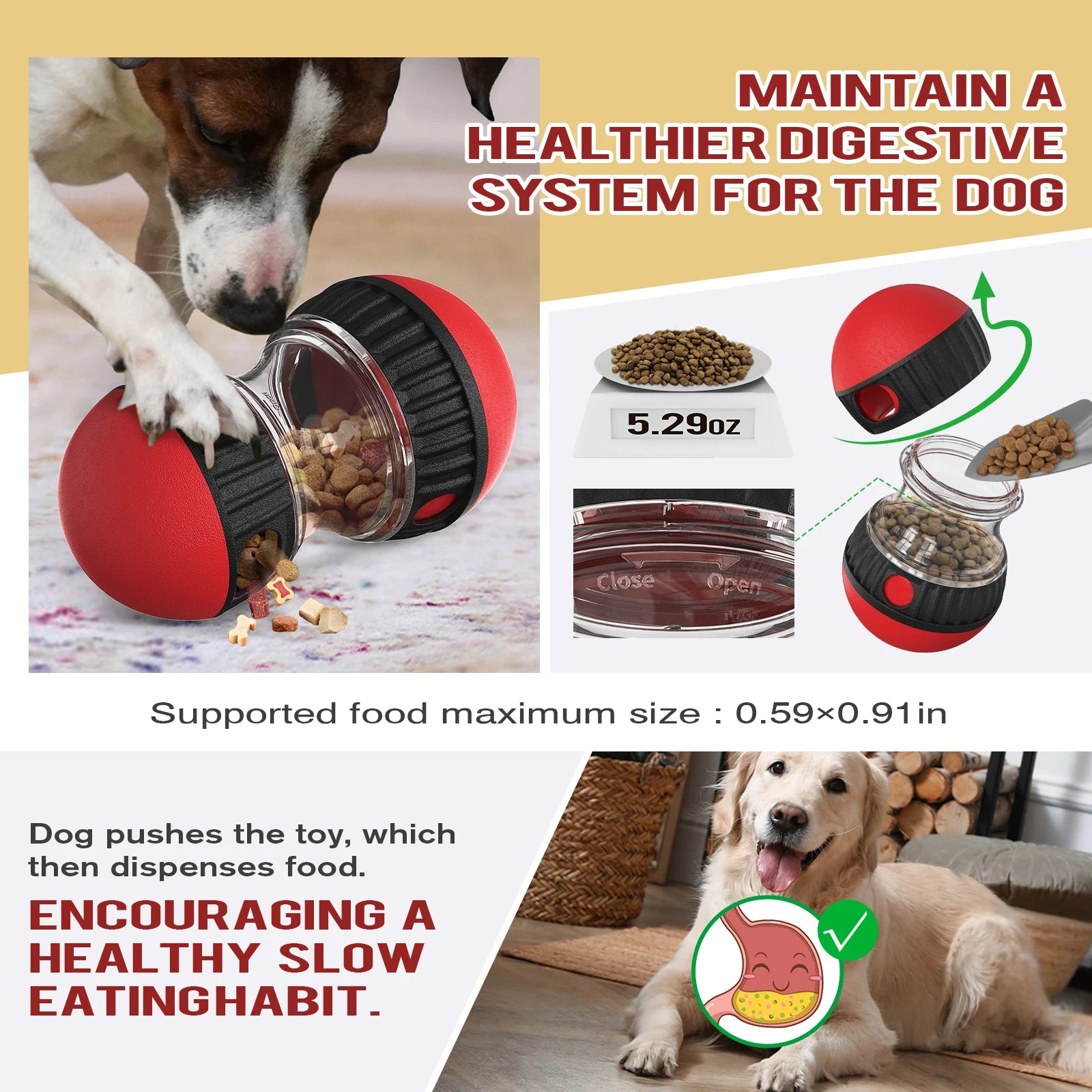 Pet Ball Adjustable Treat Container 